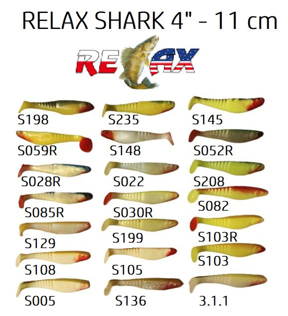 2x Relax Shark 4" | Natürlicher Lauf für Zander, Hecht, Dorsch & große Barsche