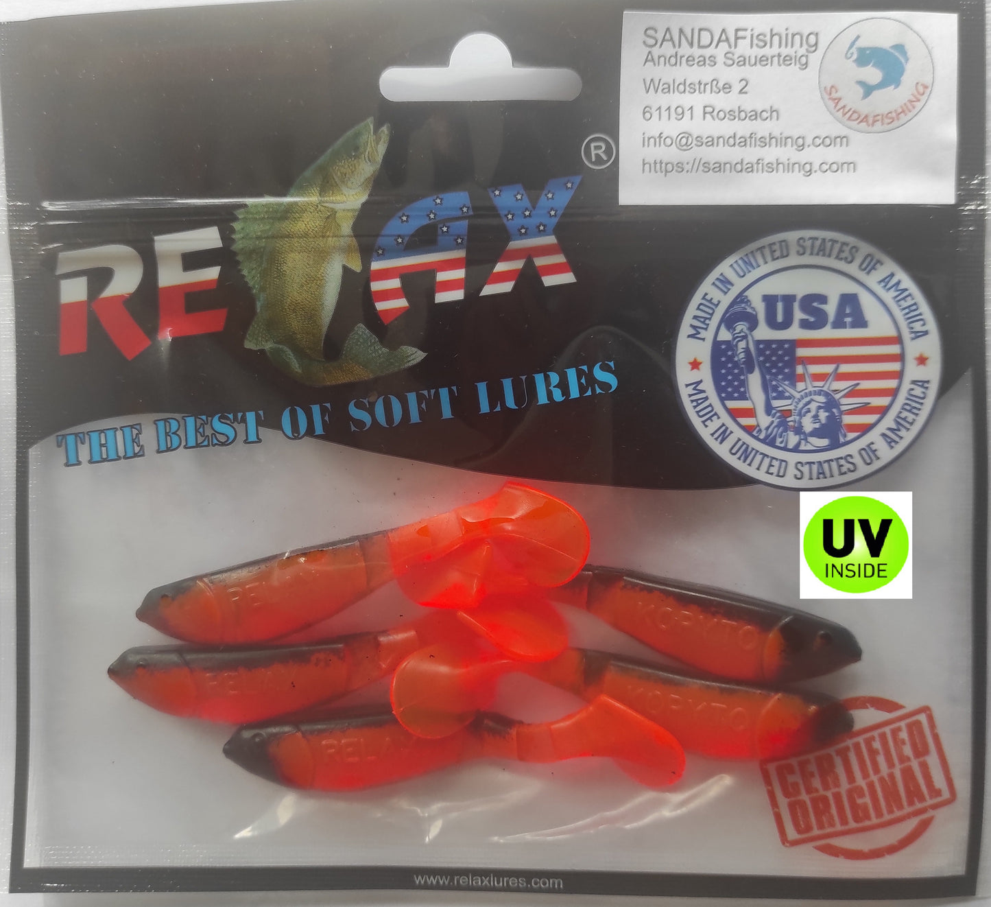 5x RELAX Kopyto Classic 2,5" (7 cm) Top-Gummifisch zum Barsch, Forelle & Zander angeln