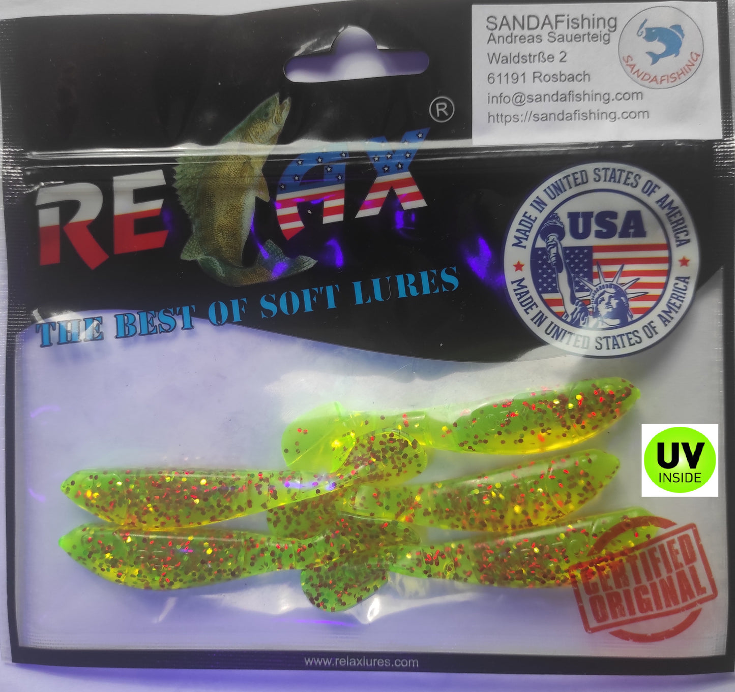 5x RELAX Kopyto Classic 2,5" (7 cm) Top-Gummifisch zum Barsch, Forelle & Zander angeln