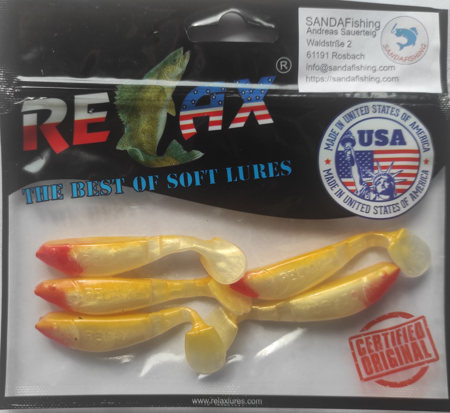 5x RELAX Kopyto Classic 2,5" (7 cm) Top-Gummifisch zum Barsch, Forelle & Zander angeln