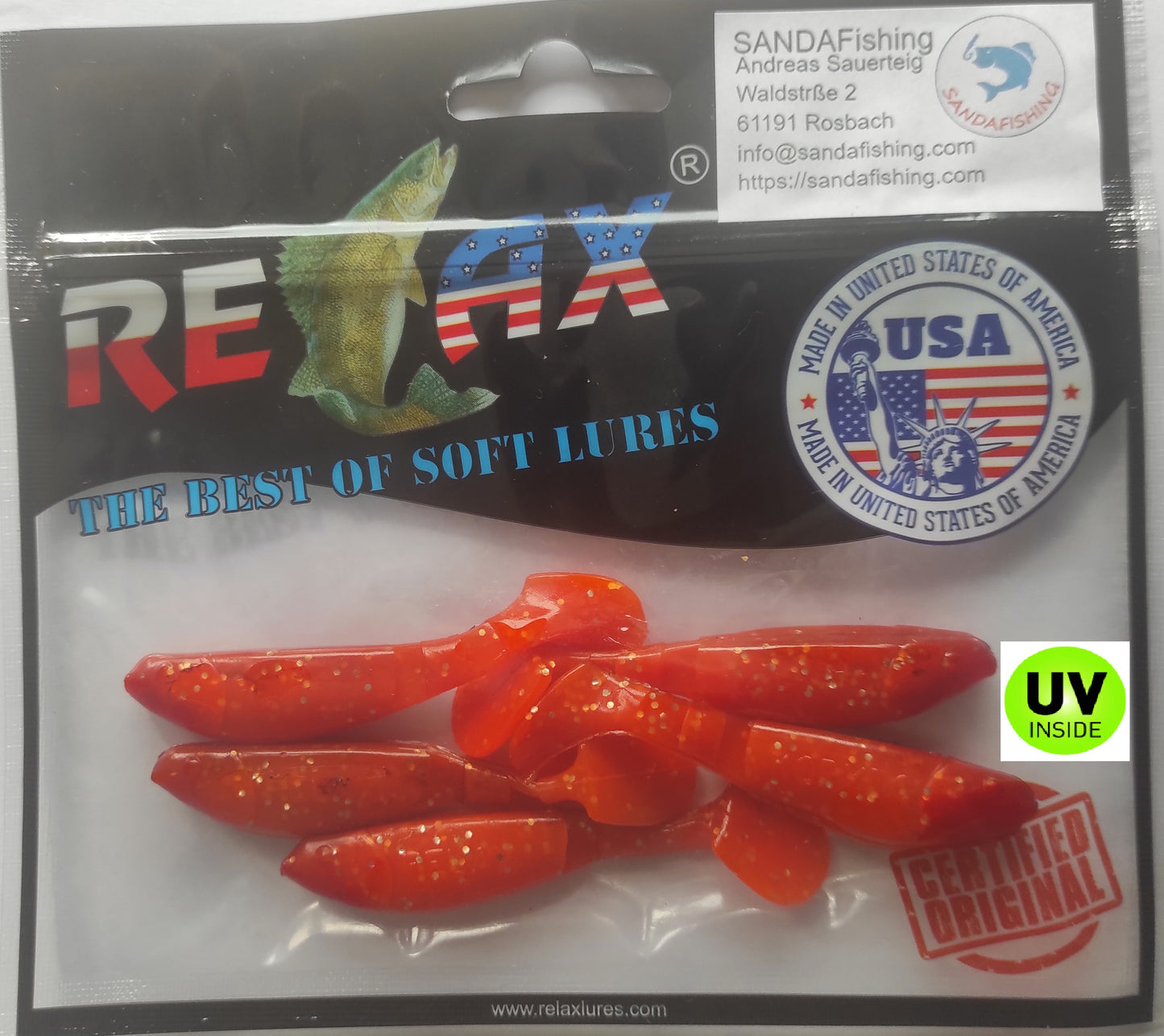 5x RELAX Kopyto Classic 2,5" (7 cm) Top-Gummifisch zum Barsch, Forelle & Zander angeln