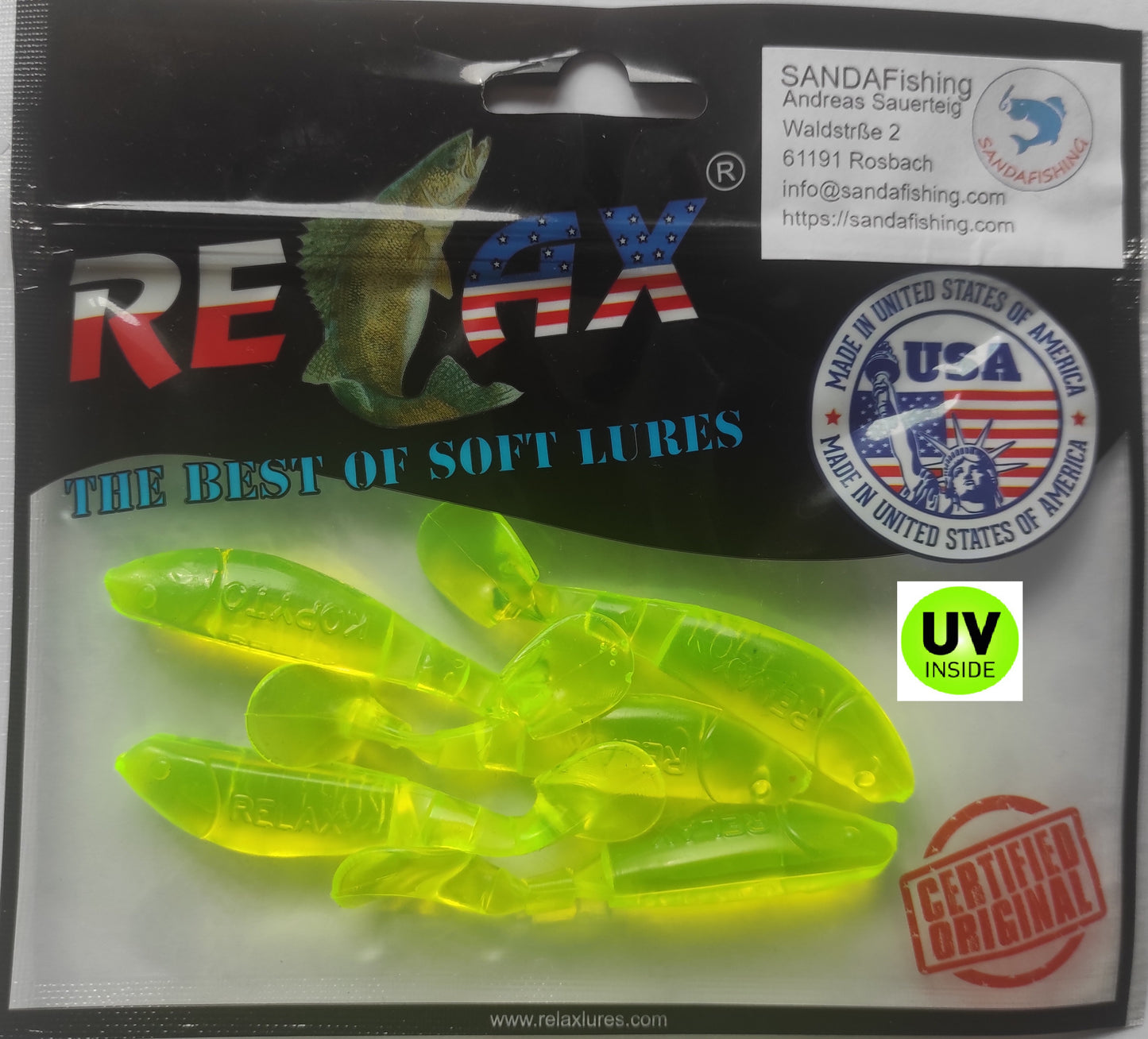 5x RELAX Kopyto Classic 2,5" (7 cm) Top-Gummifisch zum Barsch, Forelle & Zander angeln