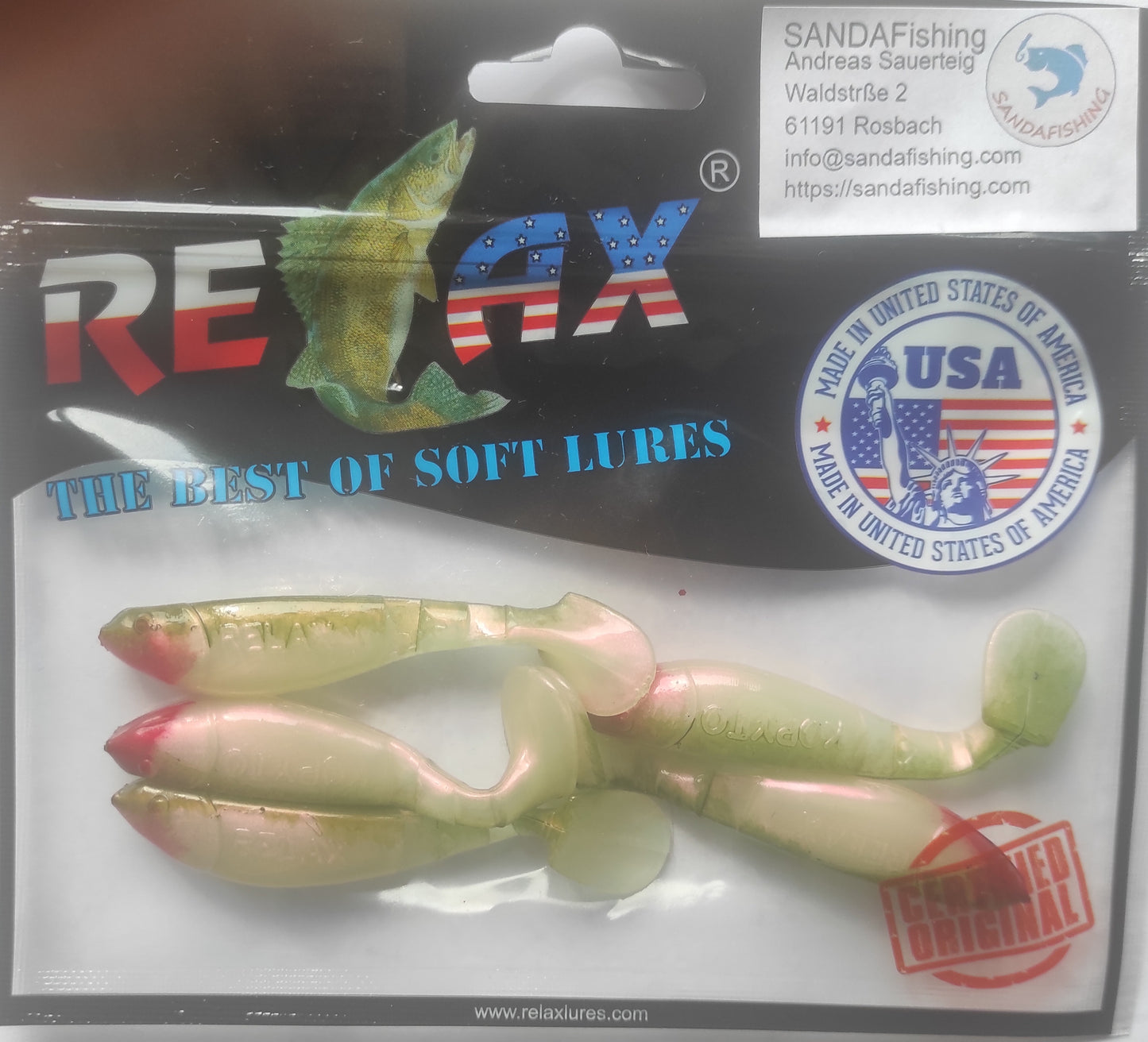 5x RELAX Kopyto Classic 2,5" (7 cm) Top-Gummifisch zum Barsch, Forelle & Zander angeln