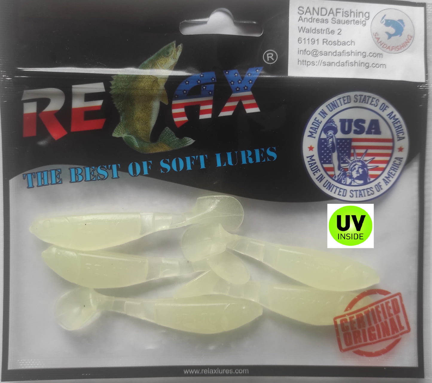 5x RELAX Kopyto Classic 2,5" (7 cm) Top-Gummifisch zum Barsch, Forelle & Zander angeln