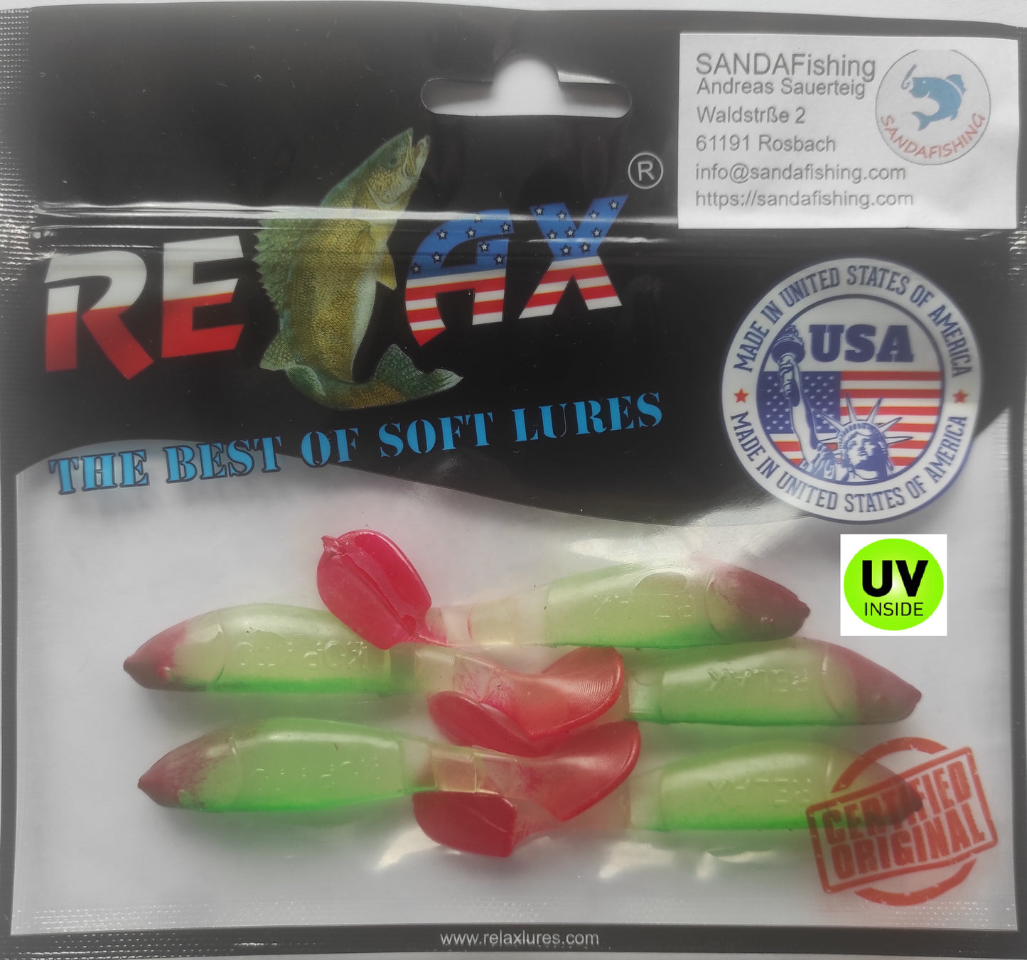 5x RELAX Kopyto Classic 2,5" (7 cm) Top-Gummifisch zum Barsch, Forelle & Zander angeln