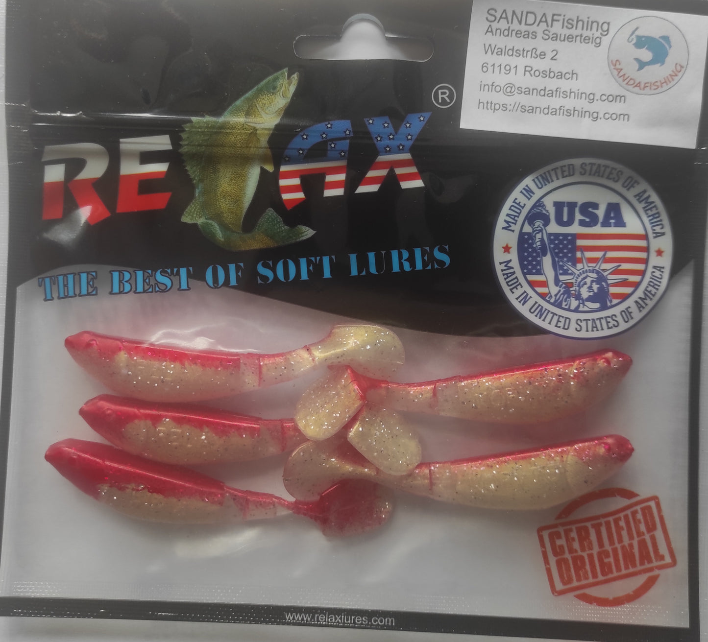 5x RELAX Kopyto Classic 2,5" (7 cm) Top-Gummifisch zum Barsch, Forelle & Zander angeln