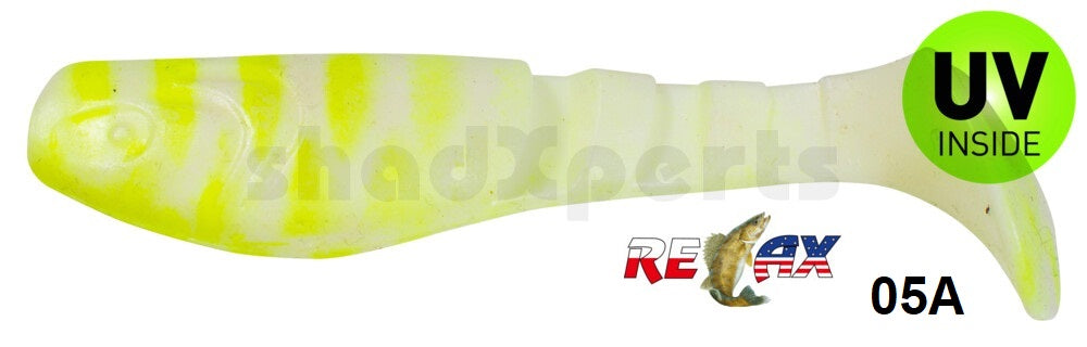 4x RELAX Kopyto Classic 3" (8 cm) Top-Gummifisch zum Barsch, Hecht & Zander angeln