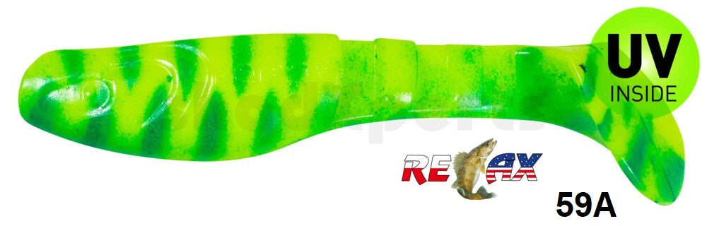 4x RELAX Kopyto Classic 3" (8 cm) Top-Gummifisch zum Barsch, Hecht & Zander angeln