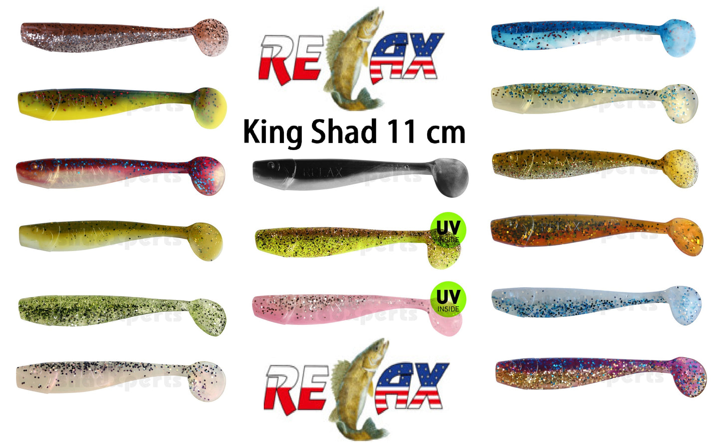 2x RELAX King Shad 4" Gummifisch | Extra weiches Material für realistischen Lauf