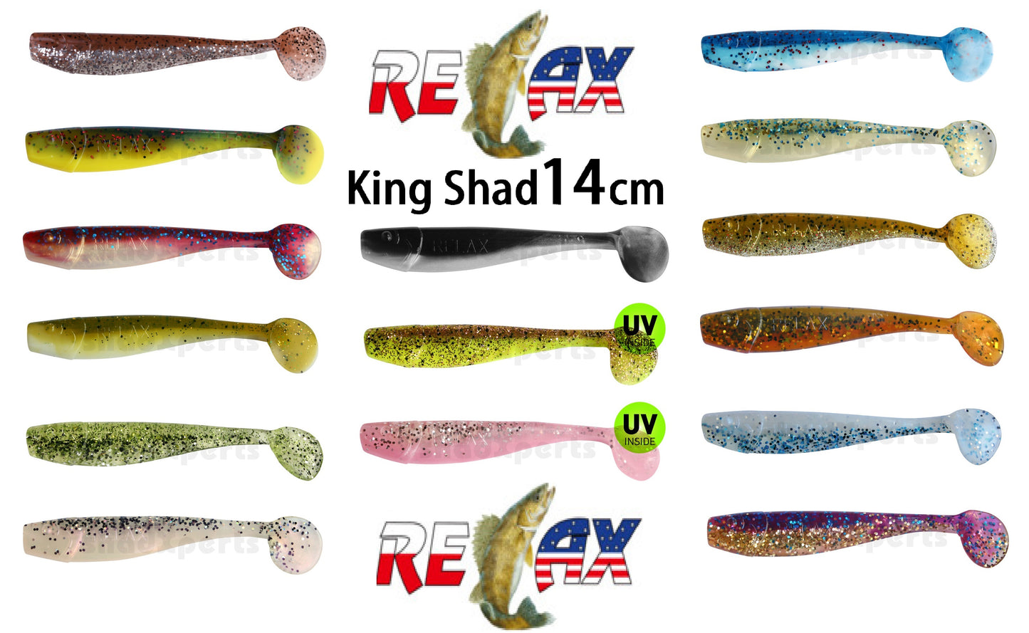 2x RELAX King Shad 5" Gummifisch | Extra weiches Material für realistischen Lauf