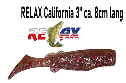 3x  Relax California 8 cm & 11 cm – Perfekter Gummifisch für Zander, Hecht & Barsch!