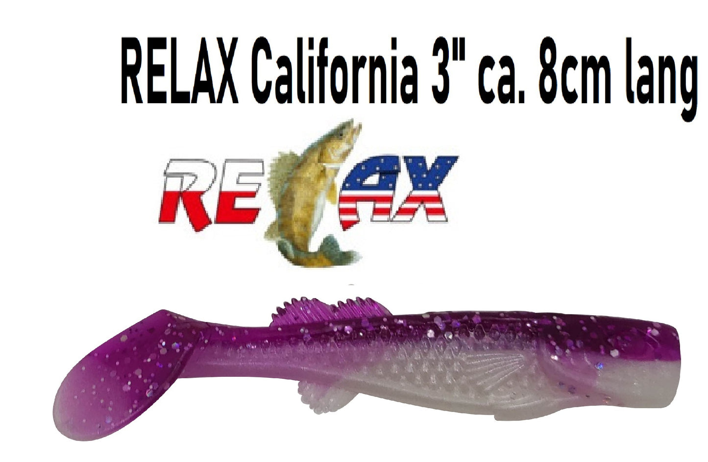 3x  Relax California 8 cm & 11 cm – Perfekter Gummifisch für Zander, Hecht & Barsch!